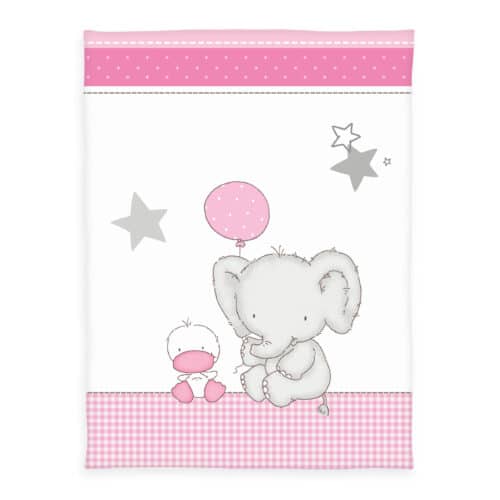 Produktbild Baby Kuscheldecke Elefant Weiß Rosa