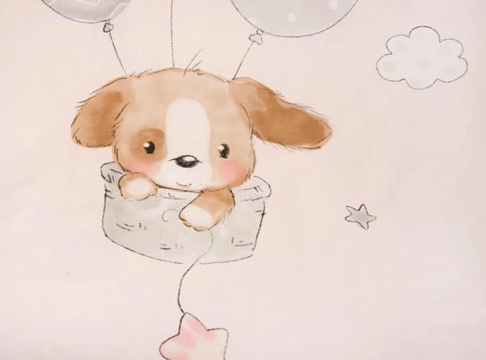 Produktbild Babybettwäsche sweet puppy rosa Decke Motiv