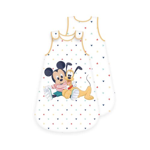 Produktabbildung Disney Baby Schlafsack Mickey Mouse weiß Schlafsack Vor- und Rückseite