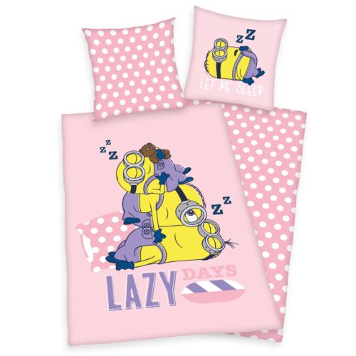 Produktbild Minions Bettwäsche Rosa "Lazy Days" ganze Bettwäsche