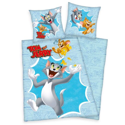 Produktbild Tom und Jerry Bettwäsche Hellblau ganze Bettwäsche