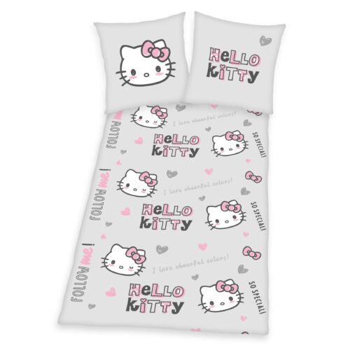 Produktbild Hello Kitty Bettwäsche Grau ganze Bettwäsche
